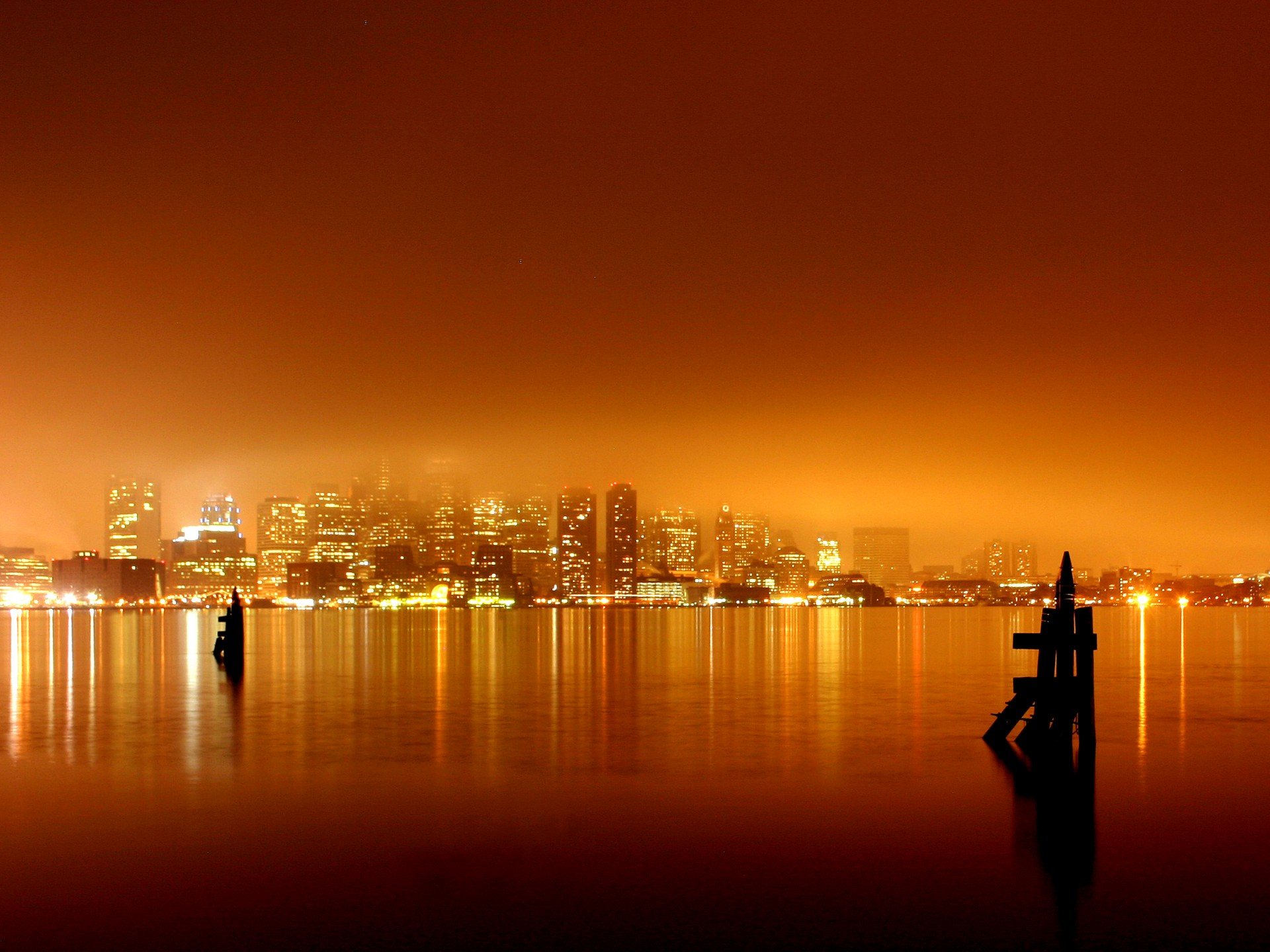 Boston skyline viewed across the harbor
