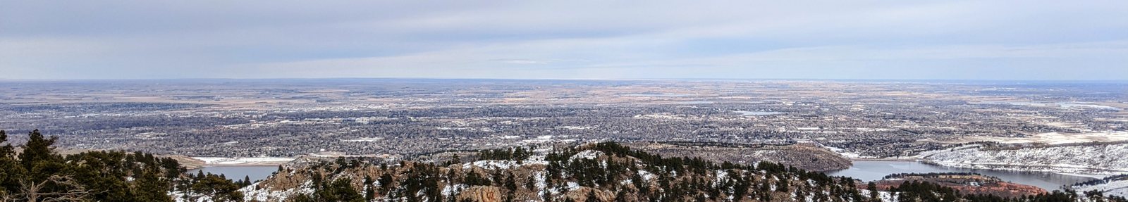 Fort Collins, Colorado viewed from Horsetooth Mountain