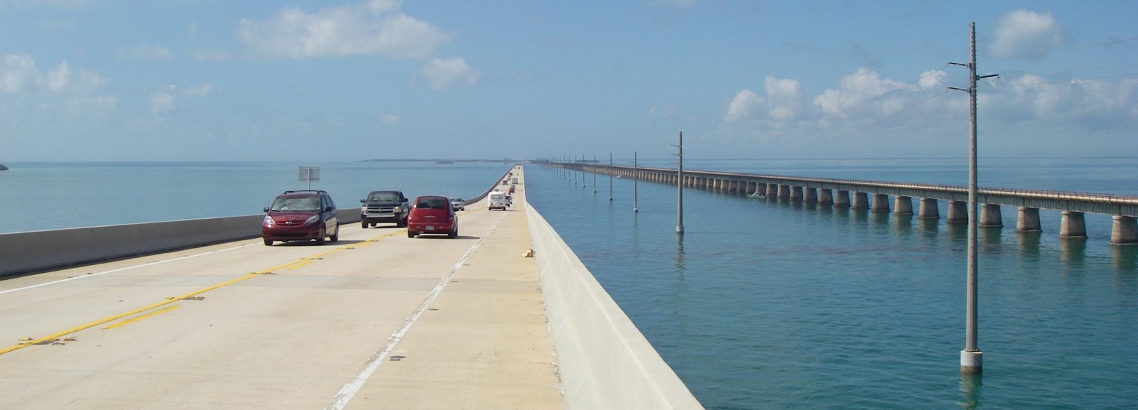 Historic Seven Mile Bridge beside the Overseas Highway near Marathon, Florida