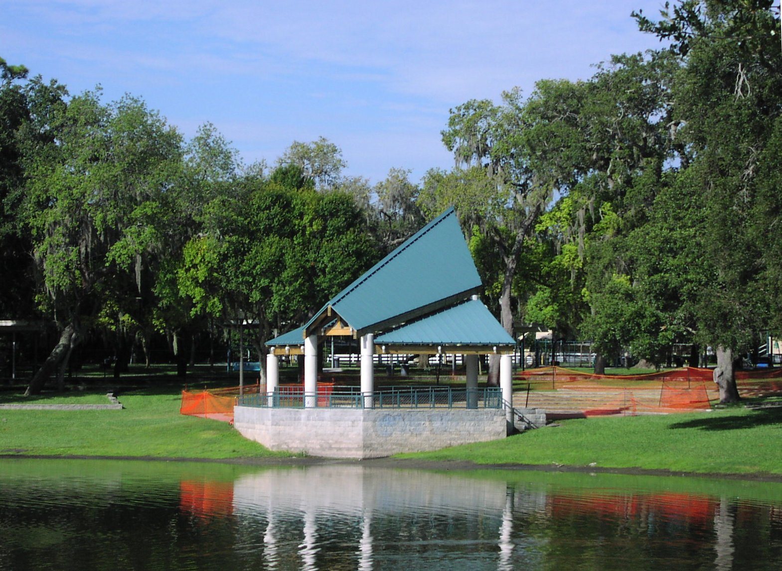 Trees and walking paths in Seminole City Park, Seminole, Florida